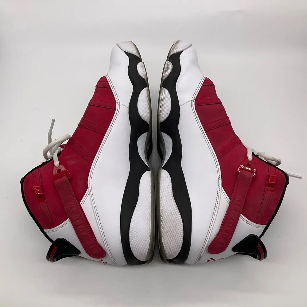 NIKE JORDAN 6 RINGS WHITE BLACK CARMINE RED‎ BASKETBALL SNEAKERS